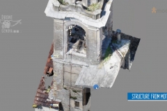 Restituzione  fotografica  |  Rilievo drone + laser-scanner campanile a Santa Margherita Ligure (Ge), con restituzione 2D per supporto al progetto di restauro