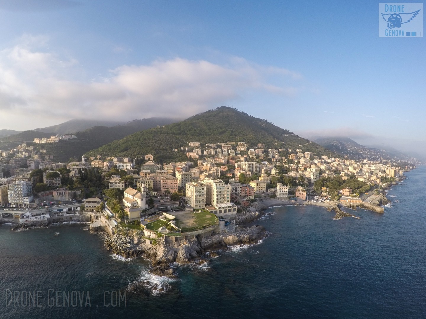 Quinto al Mare. Fotografia aerea di Drone Genova