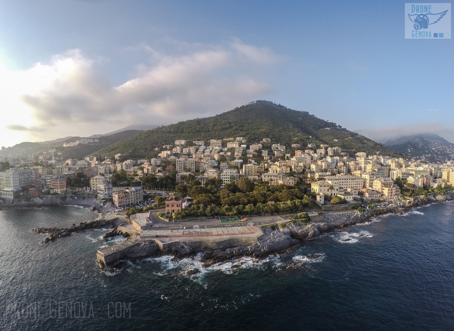 Quinto al Mare. Fotografia aerea di Drone Genova