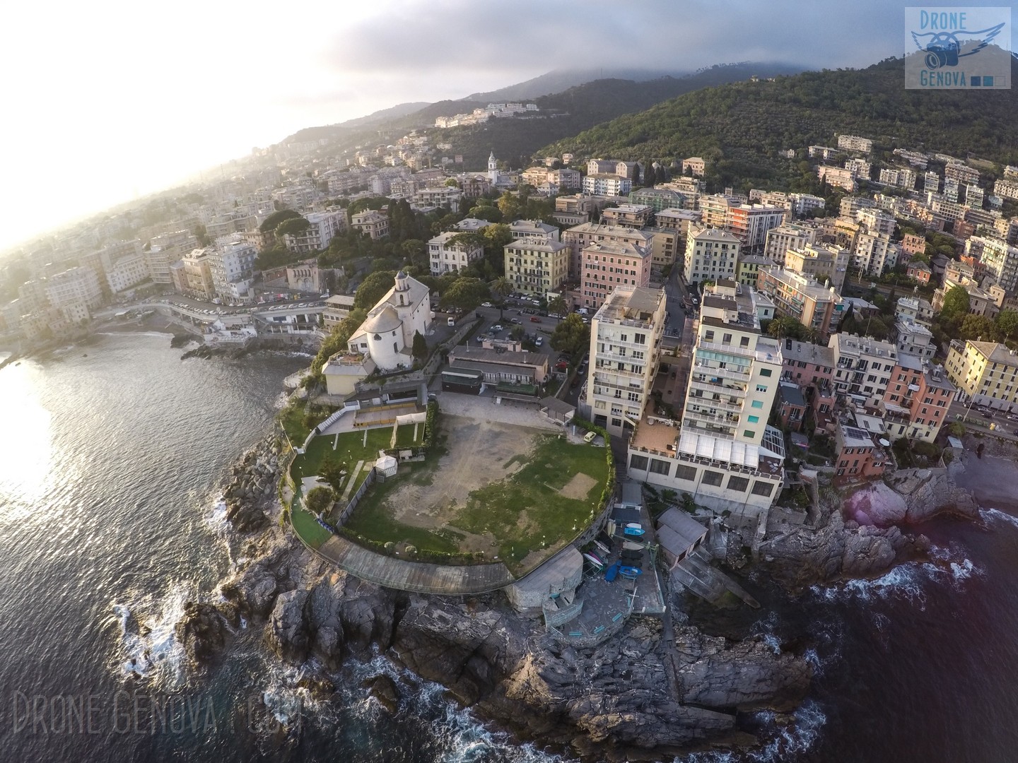 Quinto al Mare. Fotografia aerea di Drone Genova