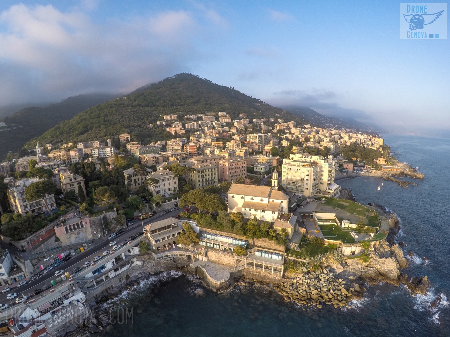 Quinto al Mare. Fotografia aerea di Drone Genova